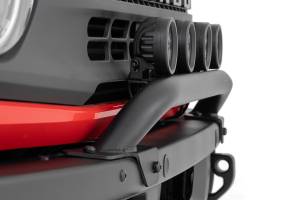Rough Country - Rough Country - Light Bar Mount - 3.5 in. Round LED (Quad) - Black - Amber DRL - OE Modular Steel - Ford Bronco (21-24) | 51136 - Image 5