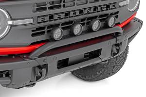 Rough Country - Rough Country - Light Bar Mount - 3.5 in. Round LED (Quad) - Black - Amber DRL - OE Modular Steel - Ford Bronco (21-24) | 51136 - Image 6