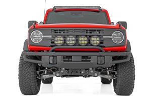 Rough Country - Rough Country - Light Bar Mount - 6.5 Inch Round LED (Quad) - OE Modular Steel - Ford Bronco (21-25) | 51137 - Image 4