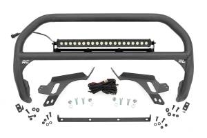 Rough Country - Nudge Bar - w/ Tow Hooks - 20 Inch Black Single Row LED - Ford Bronco Sport (21-24) - 51155