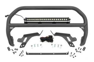 Rough Country - Nudge Bar - w/ Tow Hooks - 20 Inch BLK DRL Single Row LED - Ford Bronco Sport (21-24) - 51156