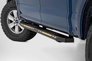 Rough Country - AC2 Running Boards - Amber/White - Crew Cab - Ford F-150/Lightning/F-250/F-350/Raptor (15-25) | 57005