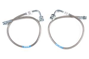 BDS Front Brake Line Set | Stainless Steel Braided | Fits 4-6.5 Inch Lift | 2007-2018 Jeep Wrangler JK