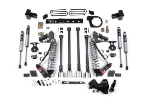 BDS 7 Inch 4-Link Lift Kit | FOX 2.5 PE Coil-Over Conversion | Ford F250/F350 Super Duty (2020-2022) 4WD Diesel | Leaf Springs w/ FOX 2.0 Performance Series Rear Shocks