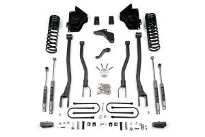 BDS 4 Inch Lift Kit w/ 4-Link | Ram 3500 (2013-2018) 4WD Diesel | 3 Inch Block Kit | FOX 2.0 Performance Series