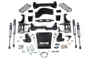 BDS Suspension - BDS 4.5 Inch Lift Kit | Chevy Silverado/GMC Sierra 2500HD/3500HD (2011-2019) 4WD | 3 Inch Block Kit Without Overload | FOX 2.0 Performance Series - Image 2