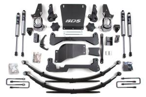BDS Suspension - BDS 6 Inch Lift Kit | Chevy Silverado/GMC Sierra 2500HD 4WD (2001-2010) | Leaf Springs | FOX 2.0 Performance Series | Narrow Track Knuckle - Image 2