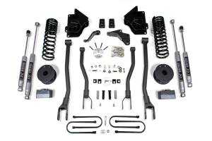 BDS 4 Inch Lift Kit w/ 4-Link | Ram 3500 w/ Rear Air Ride (2013-2018) 4WD Gas | NX2 Nitro Series Shocks