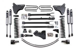 BDS Suspension - BDS 6 Inch Lift Kit w/ 4-Link | Ford F250/F350 Super Duty (2005-2007) 4WD Gas | 3 Inch Block Kit + Add-A-Leaf Without Overload | FOX 2.0 Performance Series - Image 2