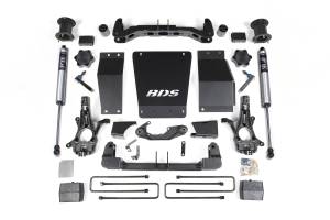 BDS 4.5 Inch Lift Kit | 2014-2018 Chevy Silverado & GMC Sierra 1500 4WD | 3" Block | NX2 Nitro | Aluminum/Stamped Steel Control Arms