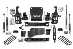BDS 6.5 Inch Lift Kit | 2011-2019 Chevy Silverado/GMC Sierra 2500HD/3500 | 5" Rear Block Kit w/o Overload | NX2 Nitro Series