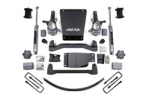 BDS 6 Inch Lift Kit | 2007-2013 Chevy Silverado / GMC Sierra 1500 4WD | Block Kit & Add-A-Leaf w/ NX2 Nitro Series Shocks
