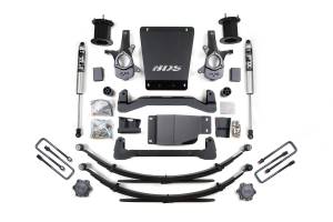 BDS Suspension - BDS 6 Inch Lift Kit | 2007-2013 Chevy Silverado / GMC Sierra 1500 4WD | Leaf Springs w/ FOX 2.0 Performance Series Shocks - Image 2