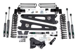4 Inch Lift Kit | Ford F250/F350 Super Duty (2017-2019) 4WD Gas | Block Kit With Factory Overload | FOX 2.0 Adventure Series | Zone Offroad