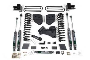 4 Inch Lift Kit | Ford F-250/F-350 Super Duty 4WD Gas (2017-2019) | Block Kit w/ Factory Overload | FOX 2.0 Adventure Series | Zone Offroad