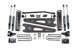 4 Inch Lift Kit w/ Radius Arm | Ford F250/F350 Super Duty (2011-2016) 4WD Gas | Block Kit Without Factory Overload | Nitro Series Shocks | Zone Offroad